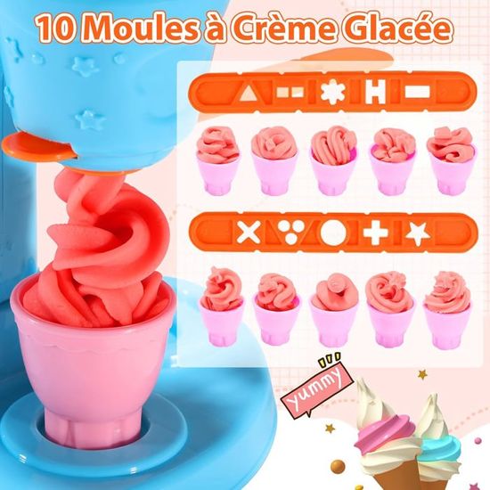 Ulikey Set De Pâte à Modeler 55 Pièces – 12 Pots De Couleurs, Machines à Glace, Pâtes Et Burger – Dès 3 Ans