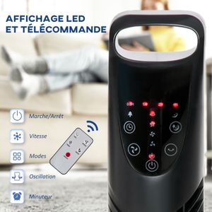 Ventilateur Colonne Silencieux, 92CM Ventilateur Tour avec Télécommande, 3 Vitesses de Vent, 3 Modes, Fonction Oscillation à 70°, Minuterie de 12H, Convient pour Maison/Bureau (Noir, 40 inches Ventilateur Colonne Silencieux, 92CM Ventilateur Tour avec Télécommande, 3 Vitesses de Vent, 3 Modes, Fonction Oscillation à 70°, Minuterie de 12H, Convient pour Maison/Bureau (Noir, 40 inches