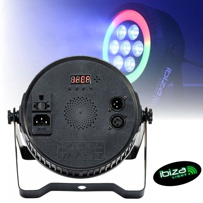 Ibiza ThinPar 7x6 RGBW LED Par Flat - Faretto DMX Per DJ E Discoteca