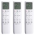 3X Climatiseur pour Télécommande A/C Fahrenheit Celsius Convertir Refroidir et Chauffer 002383,3 x télécommande,Blanc