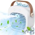 Climatiseur portable - LON® - Mini climatiseur 4000 mAh - Blanc - 3 vitesses silencieux rechargeable