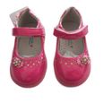 Chaussures Babies en Cuir Rose Fuchsia Verni pour Bébé Fille - Fleur - Tailles 21 à 26-0