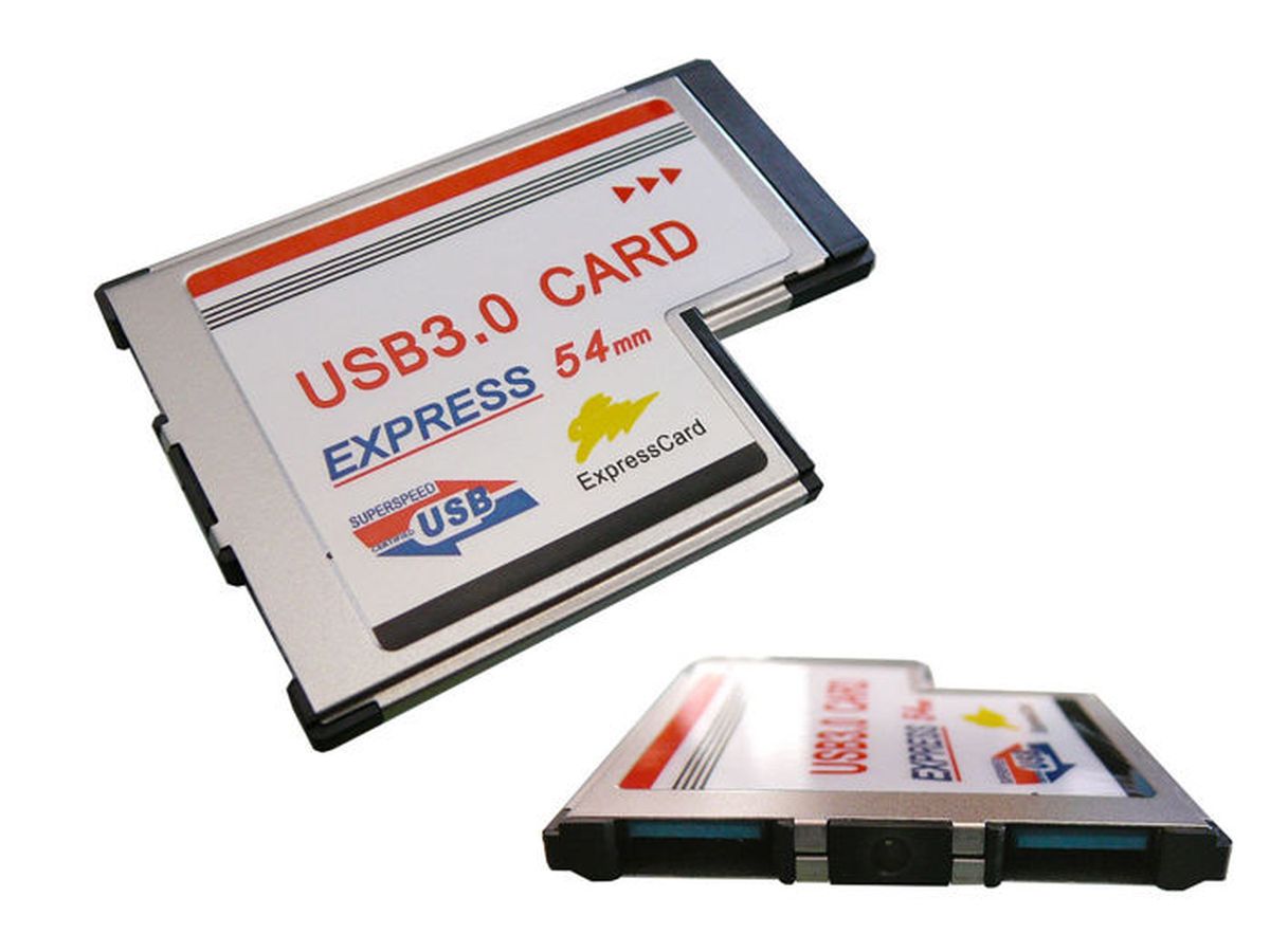 Carte EXPRESS CARD 54mm (EXPRESSCARD 54) vers USB 3.0 avec 2 ports USB3