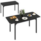 Table à manger - HOMCOM - pliante et extensible de 4 à 6 personnes - pour petits espaces, salle à manger - noir