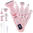 1...LIKE NO OTHER 5 en 1 Épilateur électrique pour femme, rasoir électrique étanche et indolore, rechargeable (rose)