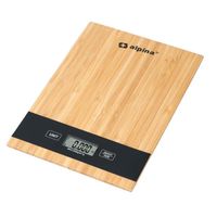 Alpina Balance de Cuisine Digital Bamboo - Culinaire Professionelle Balance - 5 kg - avec Batterie