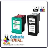 HP 350XL - HP 351XL -HP Photosmart C4380 C4390 Wifi C4400 C4472 C4480 C4500 C4580 Lot 2 cartouches compatible HP350 HP351 XL