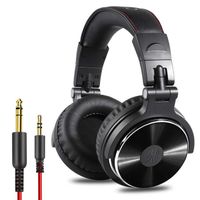 OneOdio Pro-10 Casque Audio Filaire avec Microphones,Casque DJ,6.35mm et 3.5 mm Jack Pro 10 pour DJ Monitor(Noir)