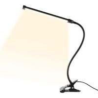 Lampe de Bureau à Pince LED, Lampe de Lecture à Pince USB 360°, Lampe de Étude Travail Protection les Yeux Avec 3 Modes Éclairage 