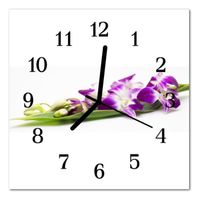 Tulup 30x30cm Horloge Murale - Violette de fleurs