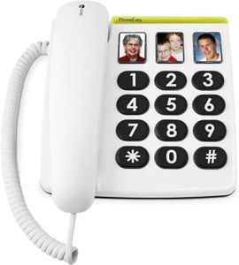 CÂBLE TÉLÉPHONE PhoneEasy 331ph Téléphone Fixe pour Seniors avec G