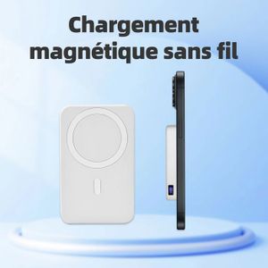 Powerbank Magsafe 5000mAh - Chargement Sans Fil - Convient Pour IPhone Et Samsung