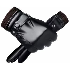 Gants thermiques en cuir pour sports d'hiver pour hommes avec