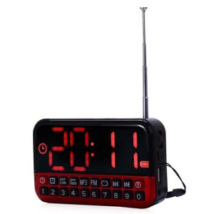 Radio réveil Radio numérique réveil LED avec haut-parleur MP3, 