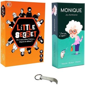 JEU SOCIÉTÉ - PLATEAU Lot Jeux En Français Monique + Little Secret + 1 D