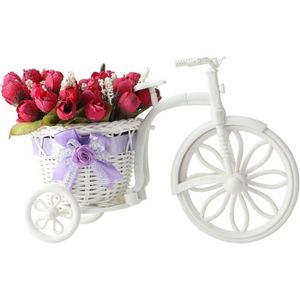DÉCORATION DE VÉLO Mini Panier À Fleurs Pour Vélo Avec Rose Rouge Art