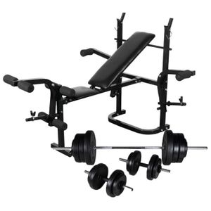 Banc De Musculation Poids Libres Fitness Entrainement Complet Prix Pas Cher Cdiscount