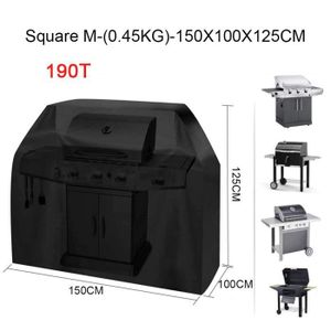 HOUSSE - BÂCHE Housse de protection,Housse de Barbecue étanche à la poussière, en tissu Oxford résistant aux UV pour table de - 190T-150x100x125CM