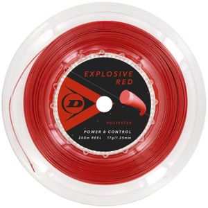 CORDAGE RAQUETTE TENNIS Bobine Dunlop Explosive Red 200m - Couleur:Rouge Jauge:130