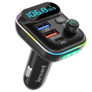 avec 2 ports de chargement USB lecteur de musique Transmetteur Bluetooth pour voiture double chargeur USB Lecteur de musique mains libres Bluetooth Transmetteur FM Prise allume-cigare pour voiture 