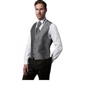 Gilet Costume Homme Motifs 8 Coloris 2 Poches Gris Clair