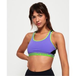 BRASSIÈRE DE SPORT Brassière de sport femme Superdry Core - Violet ambiance - Respirant - Fitness - Running