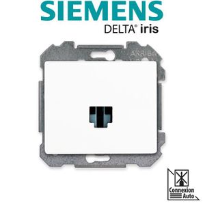 PRISE SIEMENS Delta Iris Mécanisme prise informatique RJ45 (catégorie 5) - Blanc