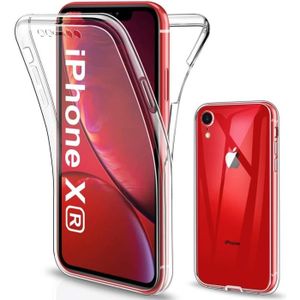 ORETECH Coque pour iPhone XR avec [2 Verre Trempé Protection écran] et  [Support Béquille],2 en 1 Antichoc Coque iPhone XR Anti-Rayure PC Rigide  TPU