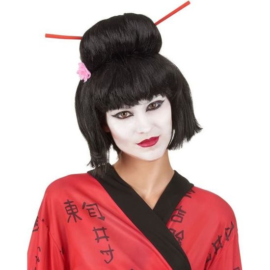 Perruque Geisha noire femme - Marque 230672 - Accessoire de déguisement - Intérieur