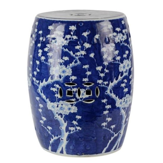 Fine Asianliving Tabouret Céramique Dragons Chinois D33 x H 46 cm