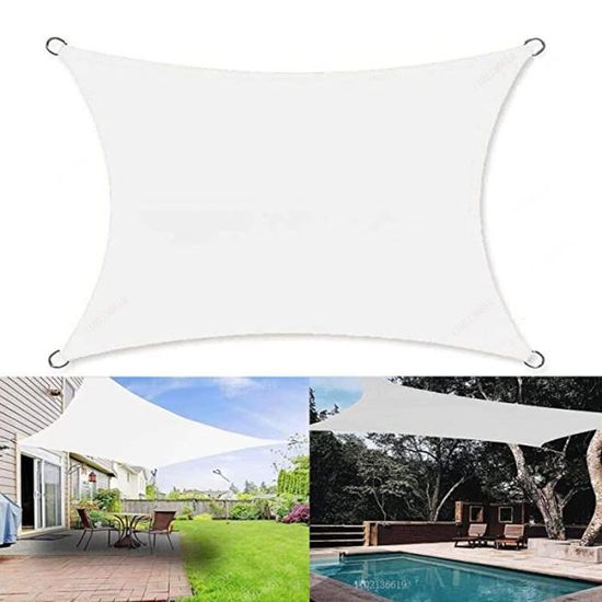 Tectake® Voile D'ombrage Carrée 3,6x3,6m Protection Bache Anti UV 50+ Toile Ombrage Exterieur