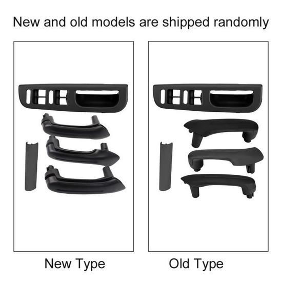 Poignée De Porte Intérieure Conducteur Gauche Pour VW Jetta Mk5 (2005-2010) / Golf/GTI Mk5 (2006-2009) - Noir, Avec Support Interrupteur Fenêtre