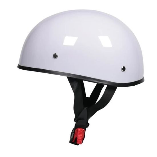 Demi-casque Moto Style Rétro Allemand - Certifié DOT/ECE - Taille L (59-60 Cm) - Noir Mat, Avec Lunettes