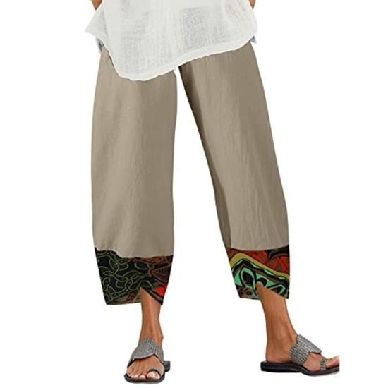 Pantalon Sarouel Femme HAPYWER - Taille Haute, Léger, Pour Yoga, Sport Ou Style Boho Décontracté