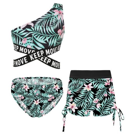 Roxy Happy Tropical Tri Bra Maillot De Bain Fille - Synthétique Lavable Machine