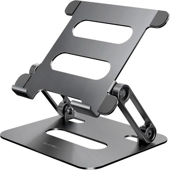 Support Tablette Réglable En Aluminium - Rotation 360° - Pliable Et Portable - Compatible IPad, Tablettes Et Smartphones
