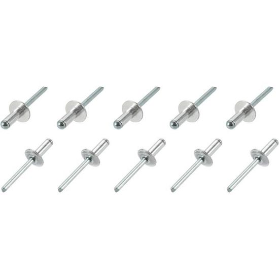 10 Rivets Aveugles Uxcell Aluminium 6,4x16mm - Bride Large Ouverte, Pour Fixation