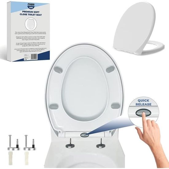 Siège De Toilette Carré à Fermeture Douce Mass Dynamic - Universel Et Facile à Nettoyer