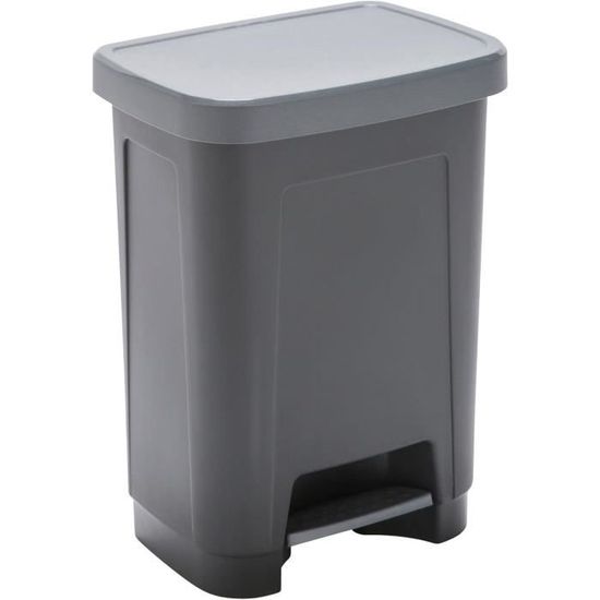 SUNDIS Cover Bin Pattumiera A Pedale 40L – Plastica Riciclata, Rettangolare Con Maniglie E Sistema Aggancio Sacco, Per Cucina E Ufficio