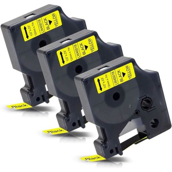 Ruban Laminé pour Etiqueteuses Dymo D1 43618 6 mm LabelManager™ Jaune (5 Unités) main image 1