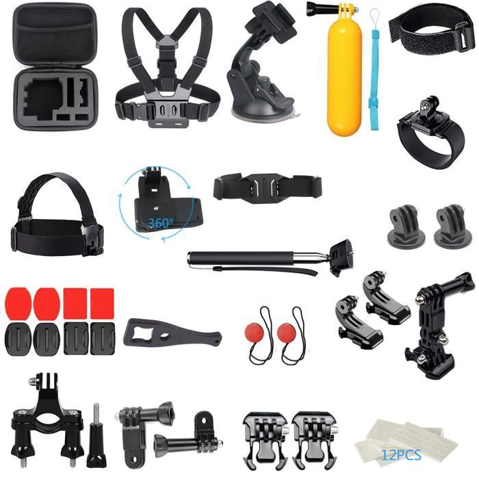 Pour GoPro Accessoires Hero7 / 6/5/4/3 Bundle Kit de sports de plein air pour appareil photo Kit 41-en-1