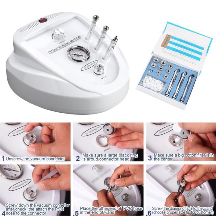 3 en 1 Diamond dermabrasion Microdermabrasion machine Exfoliator Skin rajeunissement dispositif