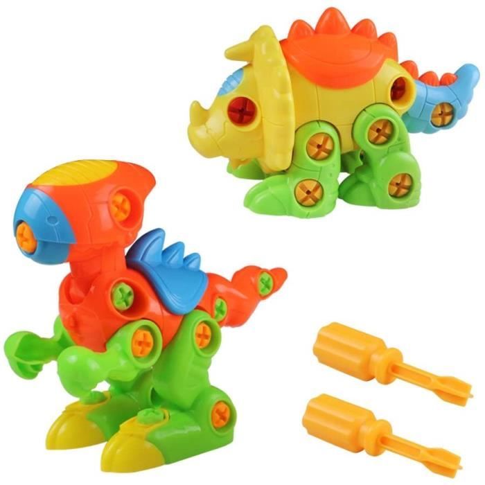 Dinosaures Enfant Jouet de Construction Puzzle Jeu à Assemblage et Démontage pour Garcon Fille 3 4 5 6 Ans