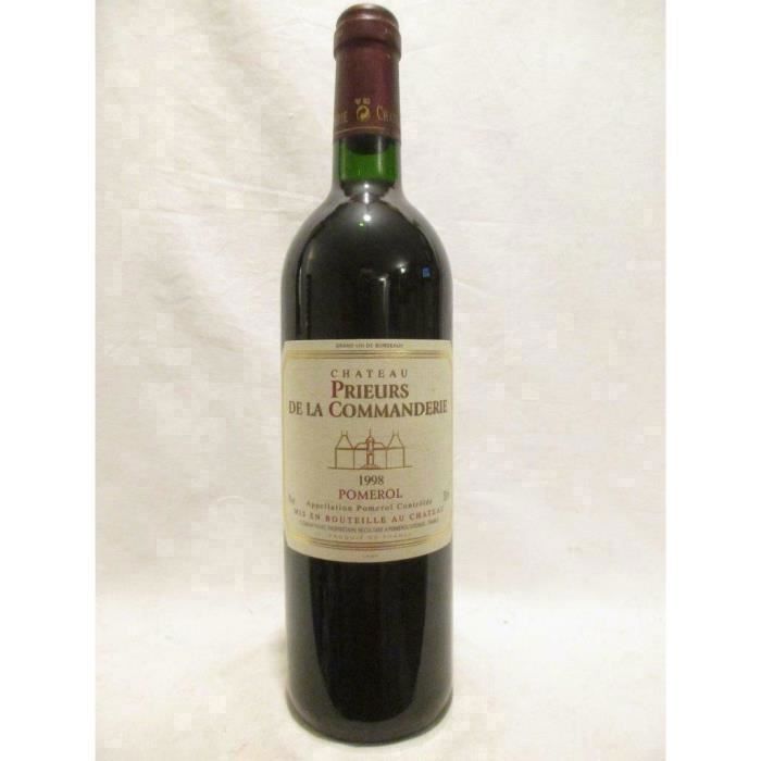 pomerol château prieurs de la commanderie rouge 1998 - bordeaux