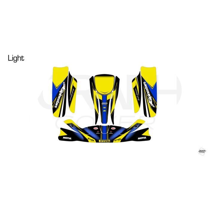KIT DECO KARTING KG UNICO PICDK JAUNE BLEU