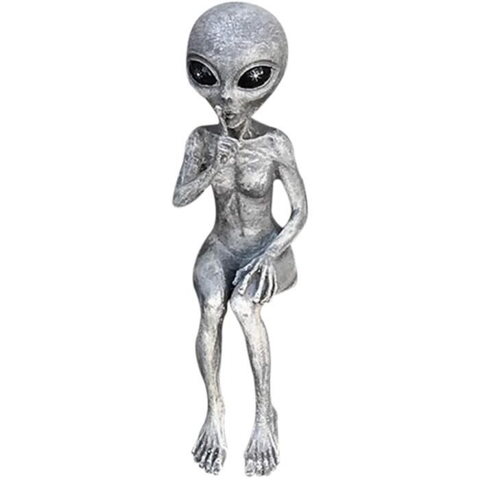 Alien Statue Jardin maison intérieur extérieur décor espace extérieur Alien Statue martiens Jardin Figurine ensemble déc*LL5993
