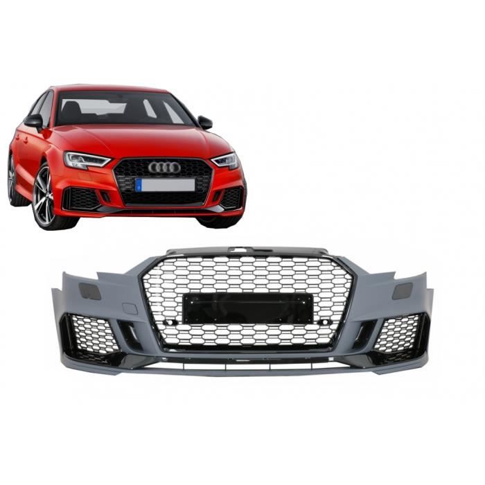 Pare-choc pour AUDI A3 8V Facelift 2016-2019 Sedan Cabrio RS3 Look Noir brillant