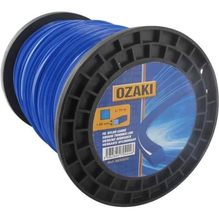 Bobine fil nylon carré OZAKI - Longueur: 200m, Ø: 3,30mm