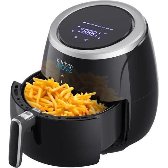 Friteuse électrique sans Huile, friteuse à air Chaud 5L grande capacité STORM 2000W Cuisson rapide écran Tactile LCD Multifonction