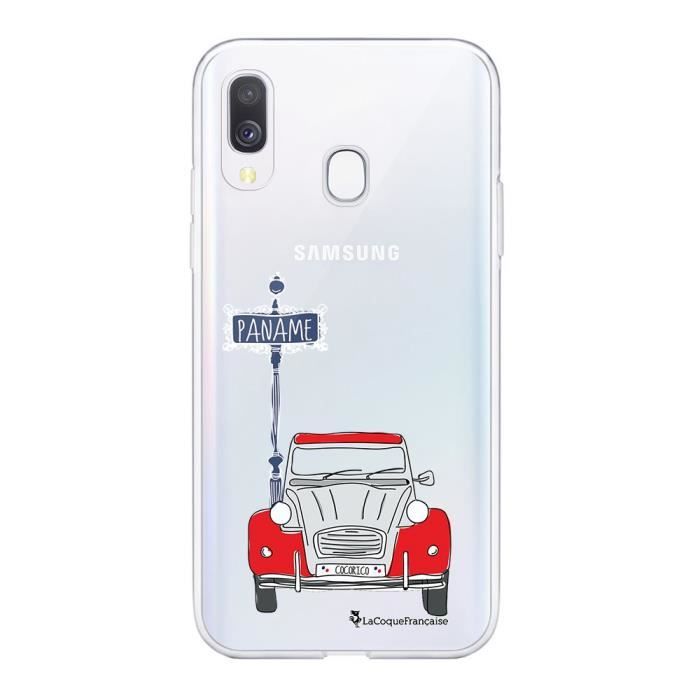 Coque Samsung Galaxy A40 souple transparente 2CV cocorico blanc Motif Ecriture Tendance La Coque Francaise.